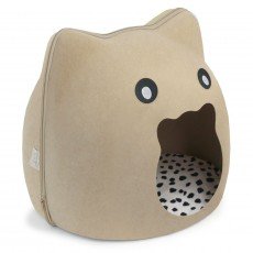 펫츠몬 고양이 펠트 숨숨하우스 곰돌이 베이지