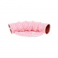 힐링타임 장난감 땡땡이 터널&방석 핑크