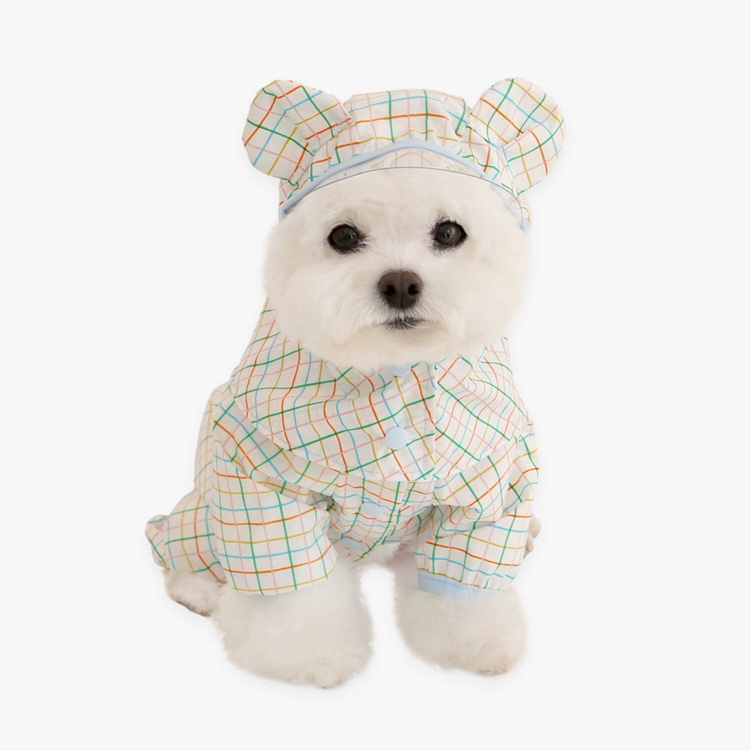 이츠독 젤리곰 판쵸 올인원 우비 블루 S