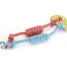 펫모닝 지그재그 로프토이 매듭형 1개 색상랜덤